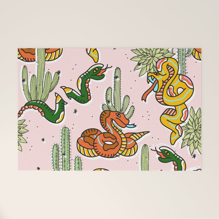 Join Or Die #Illustration #Wildlife #Pattern Welcome Mat