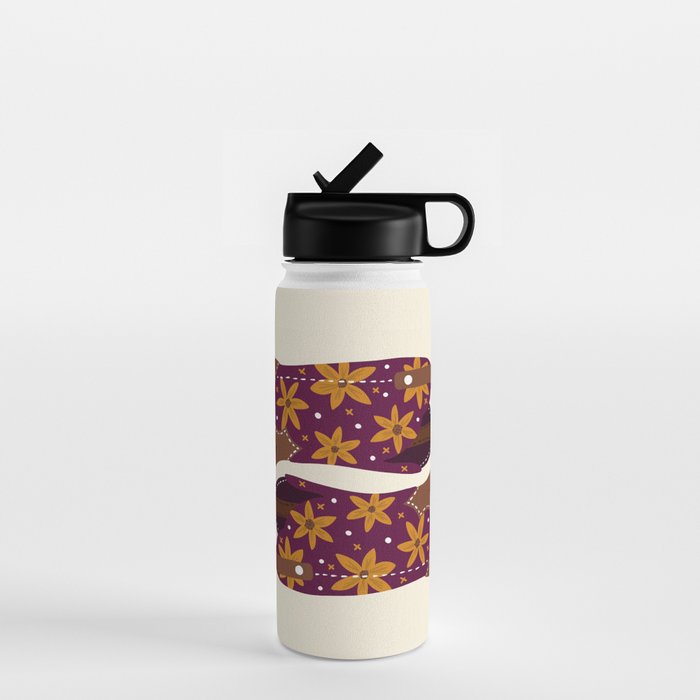 Cowgirl Boots - Fuchsia & Orange Water Bottle