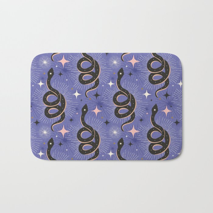 Slither Through The Stars Very Peri Bath Mat