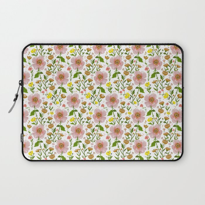 Summer Floral - Pink & Yellow Laptop Sleeve
