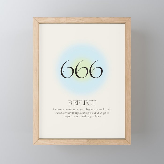 Angel Number 666 | Reflect  Mini Art Print