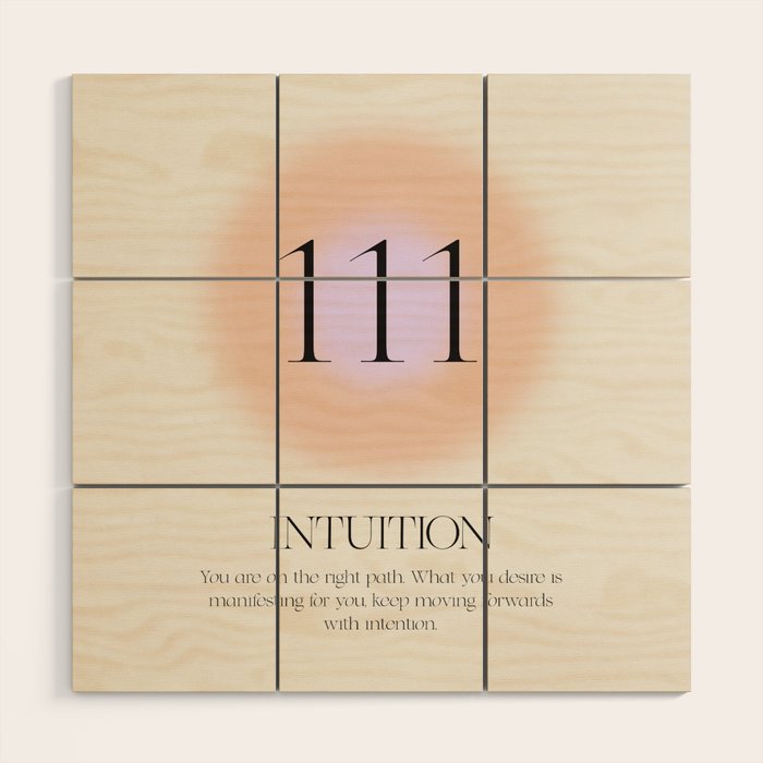 Angel Number 111 | Intuition Wood Wall Art