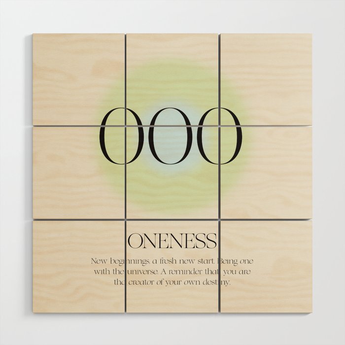 Angel Number 000 | Oneness Wood Wall Art