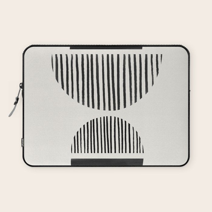 Balancing Stripes No.1 | Black Laptop Sleeve