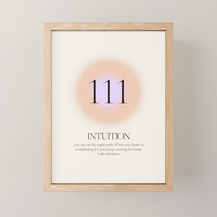Angel Number 111 | Intuition Mini Art Print