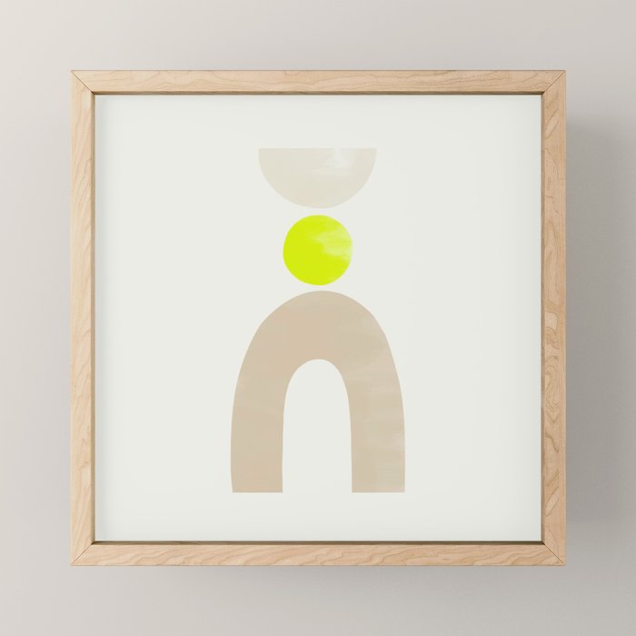 Balancing Shapes No.3 | Neon Mini Art Print
