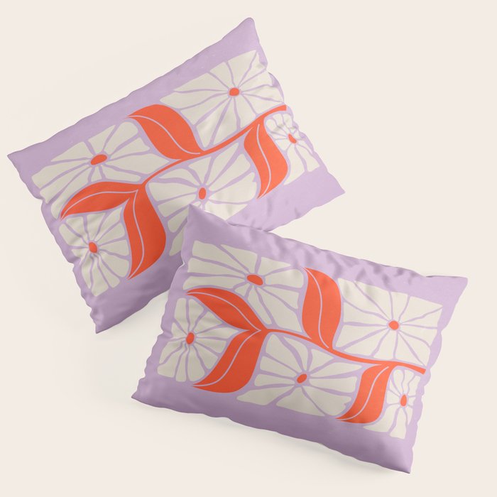 Plum & Flamingo: Les Fleurs | Flower Market Color Series 06 Pillow Sham