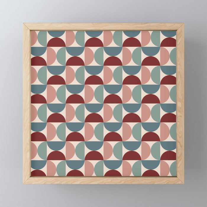 Bauhaus Mid Century Modern Geometric Pattern Xv Mini Art Print