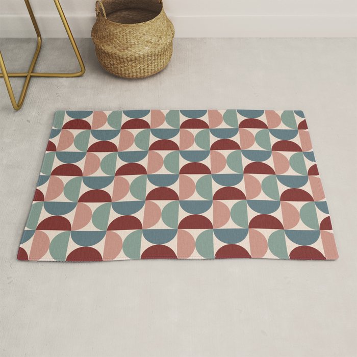 Bauhaus Mid Century Modern Geometric Pattern Xv Rug