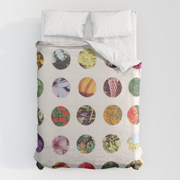 Floral Circles / Paper Pattern Duvet Cover