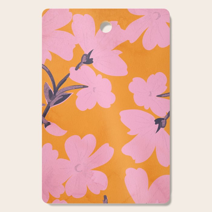 Abstract Minimal Flowers 18 Cutting Board