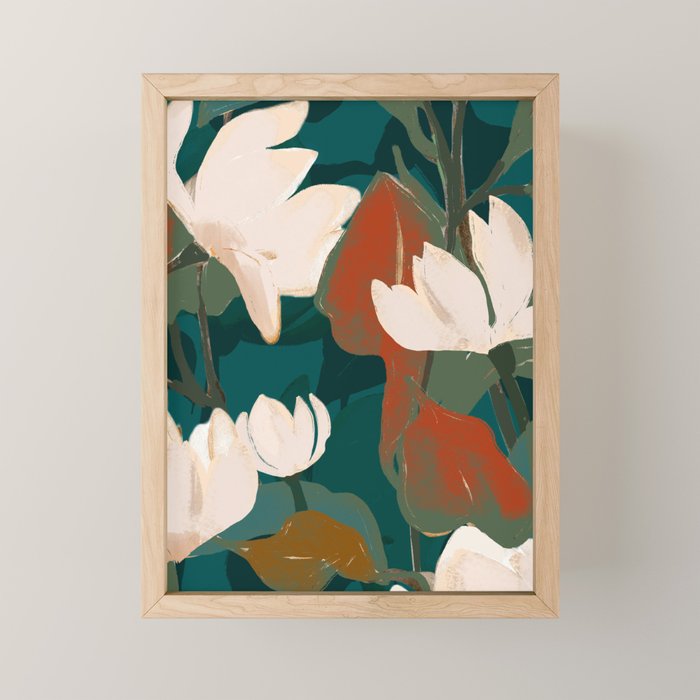 Abstract Art Garden Flowers Mini Art Print