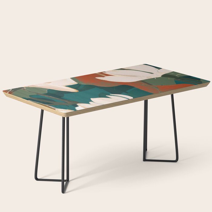 Abstract Art Garden Flowers Coffee Table