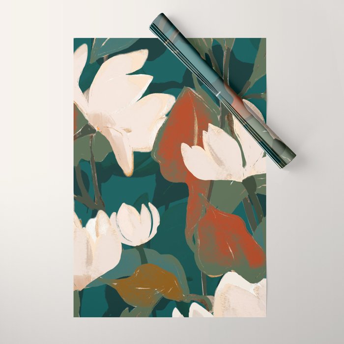 Abstract Art Garden Flowers Wrapping Paper