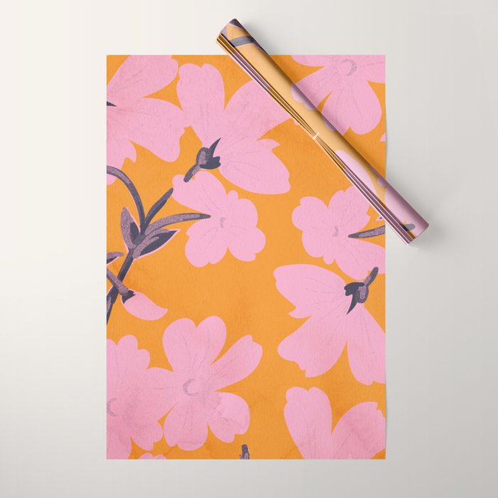 Abstract Minimal Flowers 18 Wrapping Paper