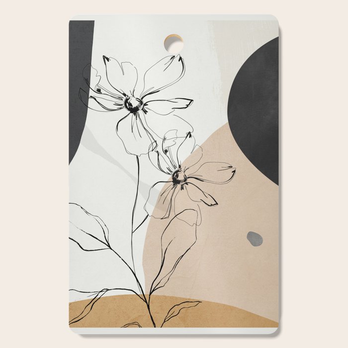 Abstract Art /Minimal Flowers Cutting Board