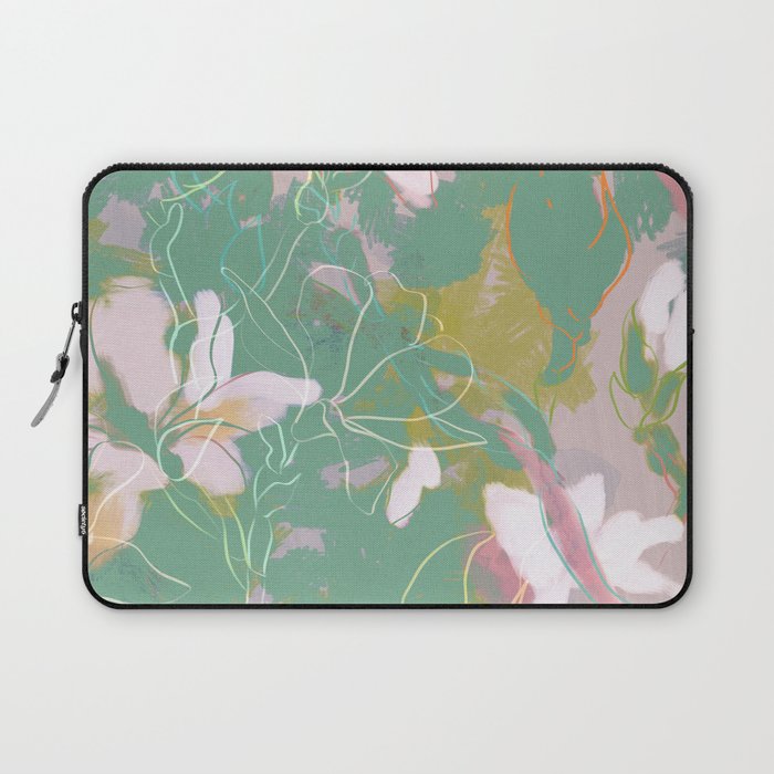 Magnolia Pastel Abstract Art Laptop Sleeve