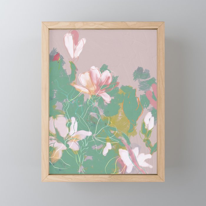 Magnolia Pastel Abstract Art Mini Art Print