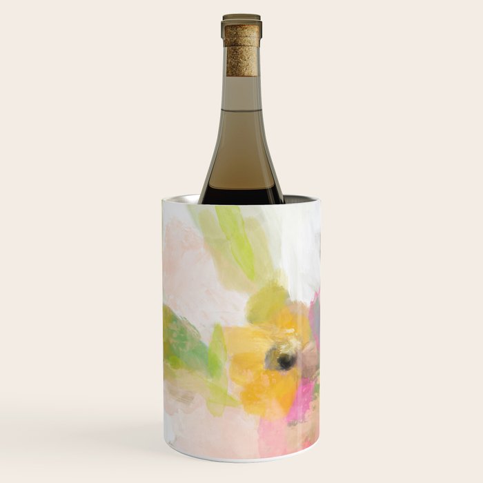Pink Spring Summer Floral Abstract Wine Chiller