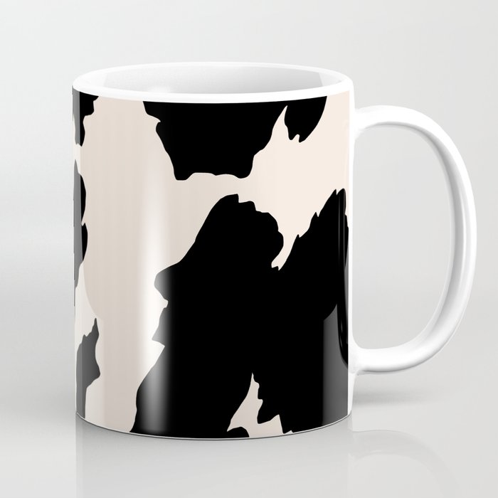 Cow Print (Light Beige & Black) Coffee Mug