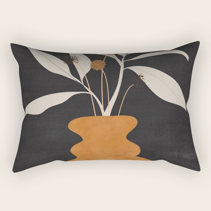 Minimal Abstract Art Vase Plant 11 Rectangular Pillow