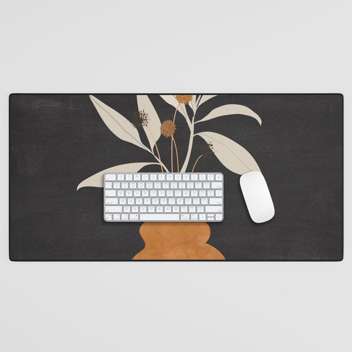 Minimal Abstract Art Vase Plant 11 Desk Mat
