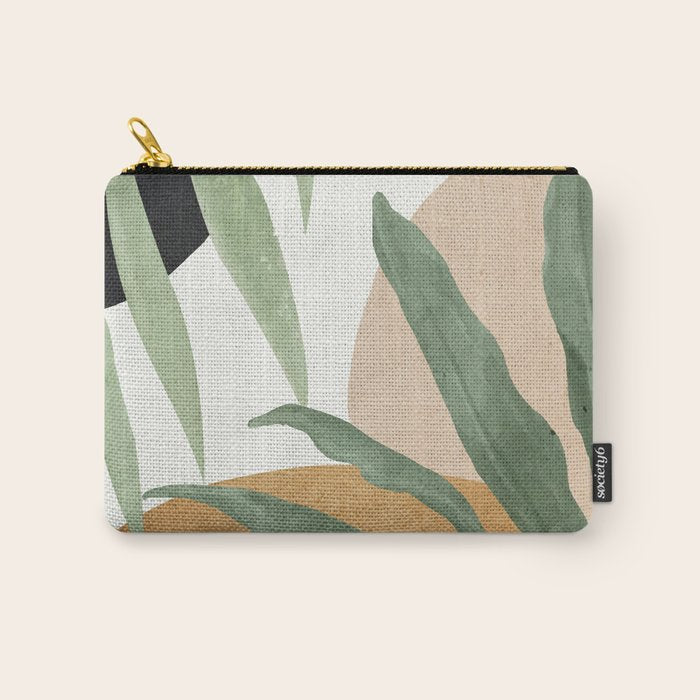 Abstract Art Tropical Leaves 4 Carry All Pouch