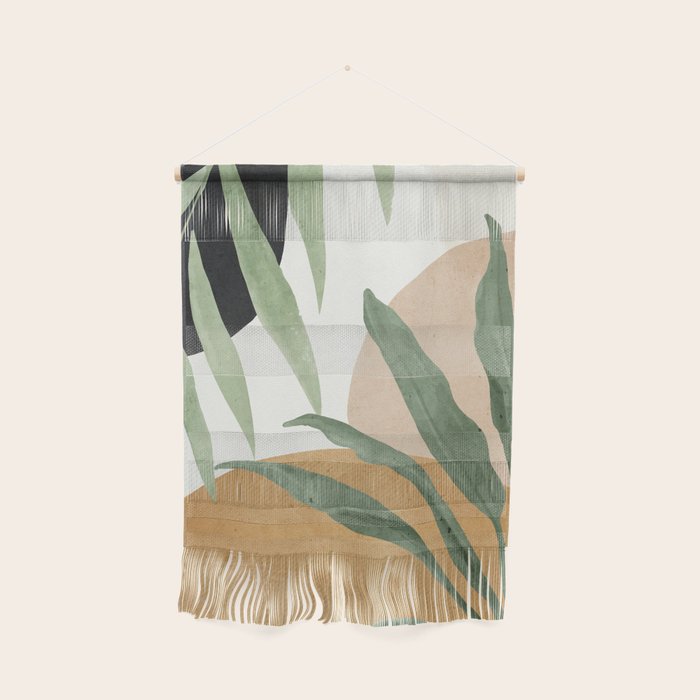 Abstract Art Tropical Leaves 4 Wall Hanging