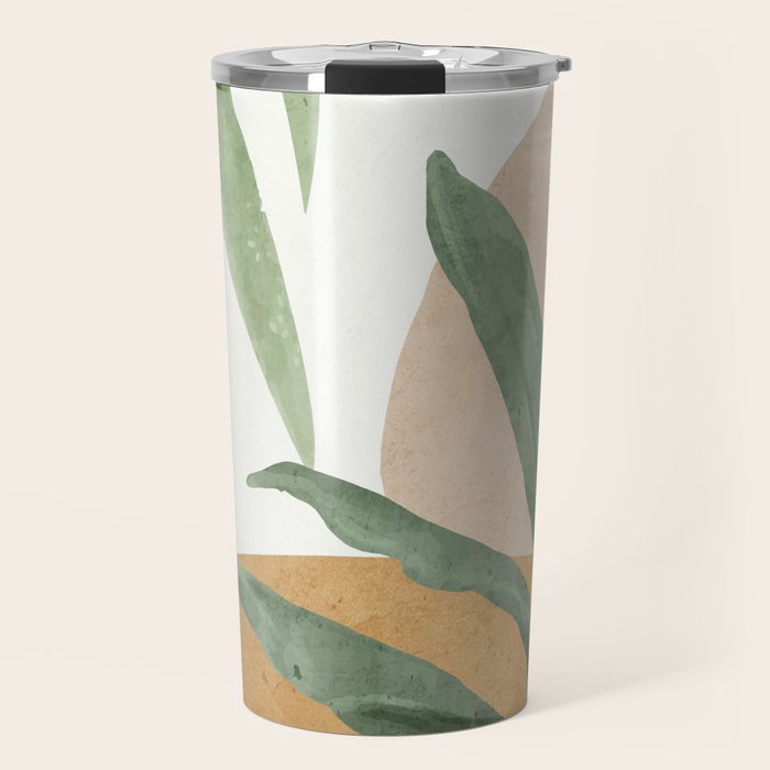 Abstract Art Tropical Leaves 4 Travel Mug
