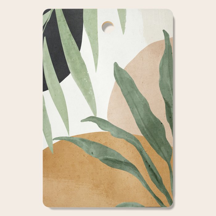Abstract Art Tropical Leaves 4 Cutting Board