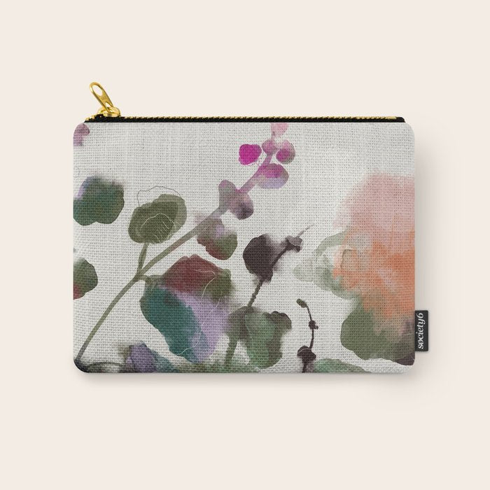 Floral Abstract Summer Autumn Carry All Pouch
