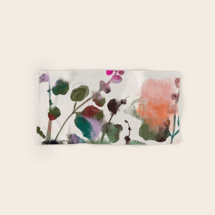 Floral Abstract Summer Autumn Bath Towel