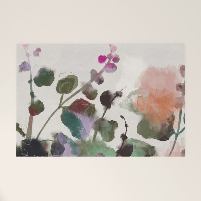 Floral Abstract Summer Autumn Welcome Mat