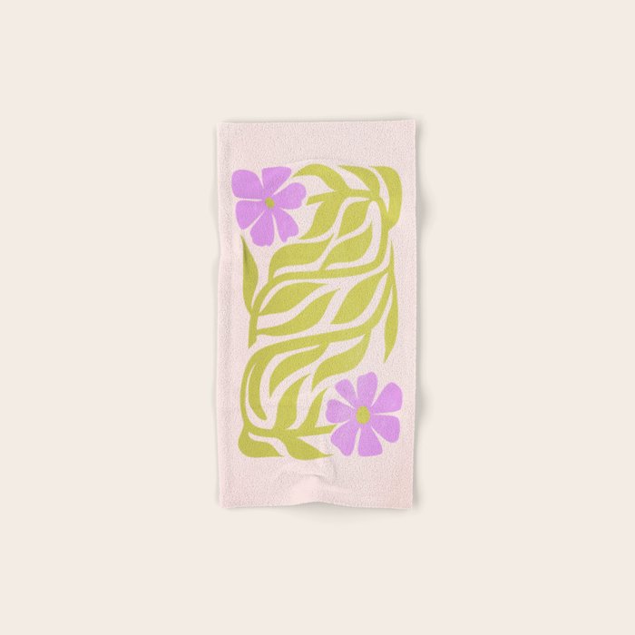Lilac & Lime: Les Fleurs | Flower Market Color Series 02 Bath Towel