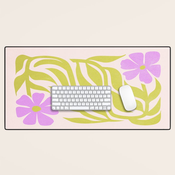 Lilac & Lime: Les Fleurs | Flower Market Color Series 02 Desk Mat