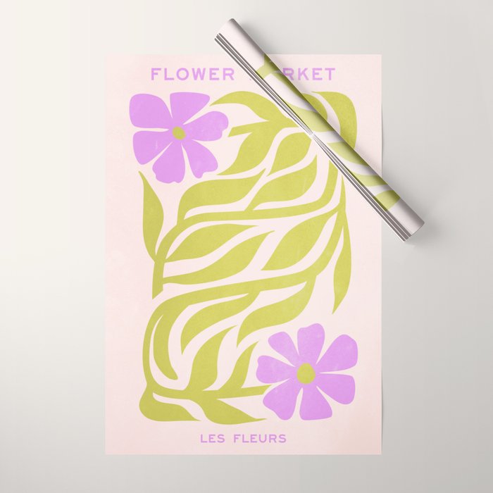 Lilac & Lime: Les Fleurs | Flower Market Color Series 02 Wrapping Paper