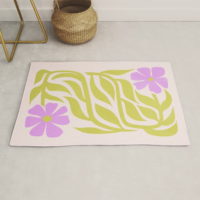 Lilac & Lime: Les Fleurs | Flower Market Color Series 02 Rug