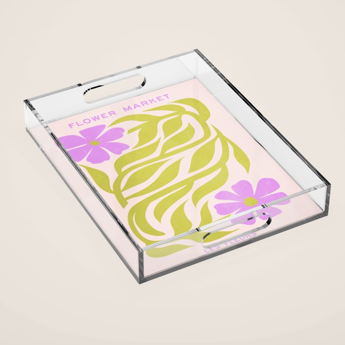 Lilac & Lime: Les Fleurs | Flower Market Color Series 02 Acrylic Tray