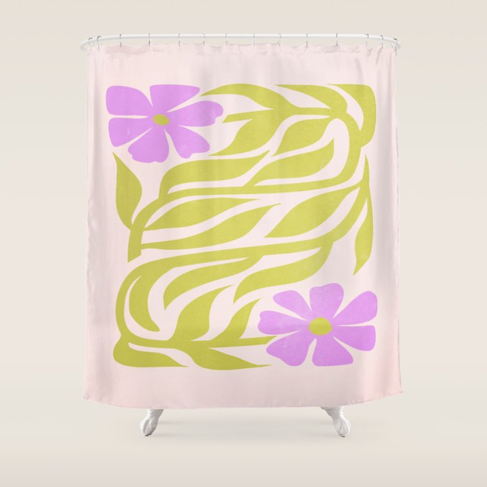 Lilac & Lime: Les Fleurs | Flower Market Color Series 02 Shower Curtain