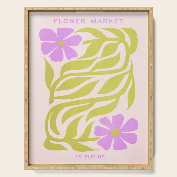 Lilac & Lime: Les Fleurs | Flower Market Color Series 02 Serving Tray