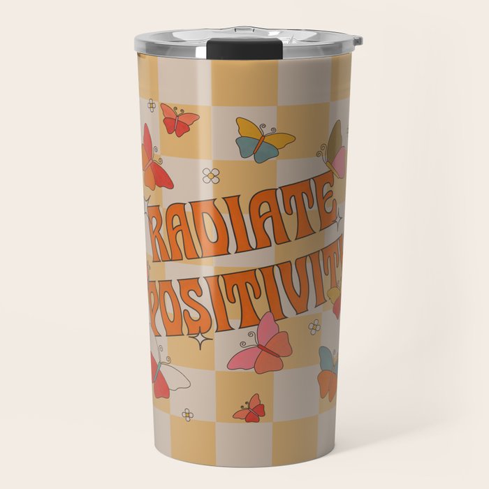 Radiate Positivity Butterflies Travel Mug