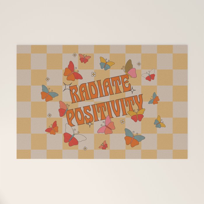 Radiate Positivity Butterflies Welcome Mat