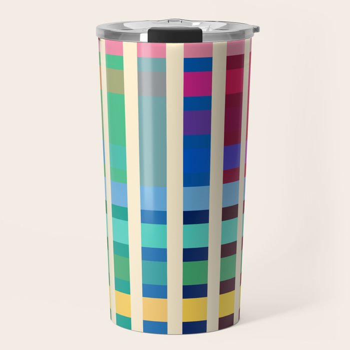 Futuristic Cyber Rainbow Crossing Travel Mug