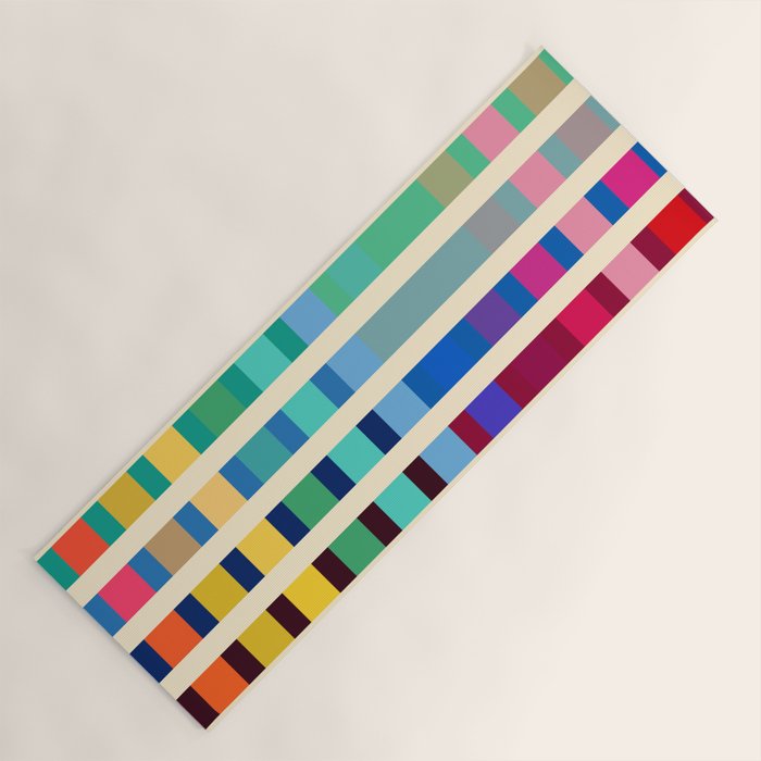 Futuristic Cyber Rainbow Crossing Yoga Mat