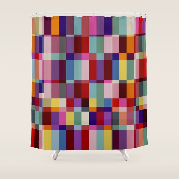 Futuristic Cyber Crossing Shower Curtain