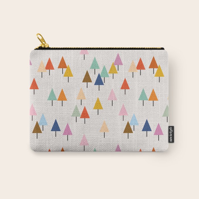Pastel Triangle Trees: Cozy Winter Vibes With Modern Charm Carry All Pouch