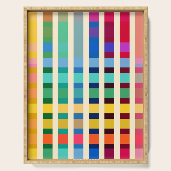 Futuristic Cyber Rainbow Crossing Serving Tray