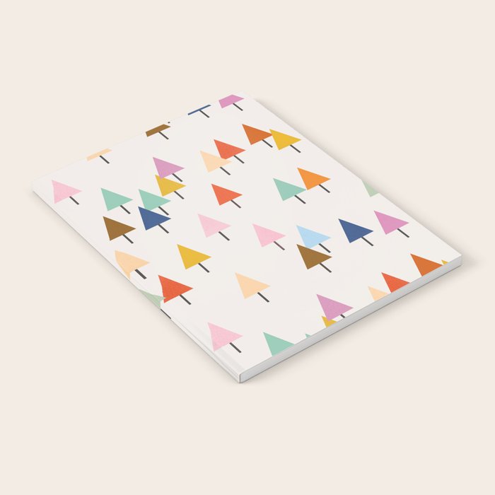 Pastel Triangle Trees: Cozy Winter Vibes With Modern Charm Notebook