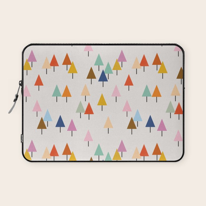 Pastel Triangle Trees: Cozy Winter Vibes With Modern Charm Laptop Sleeve