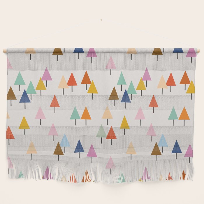 Pastel Triangle Trees: Cozy Winter Vibes With Modern Charm Wall Hanging